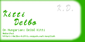 kitti delbo business card